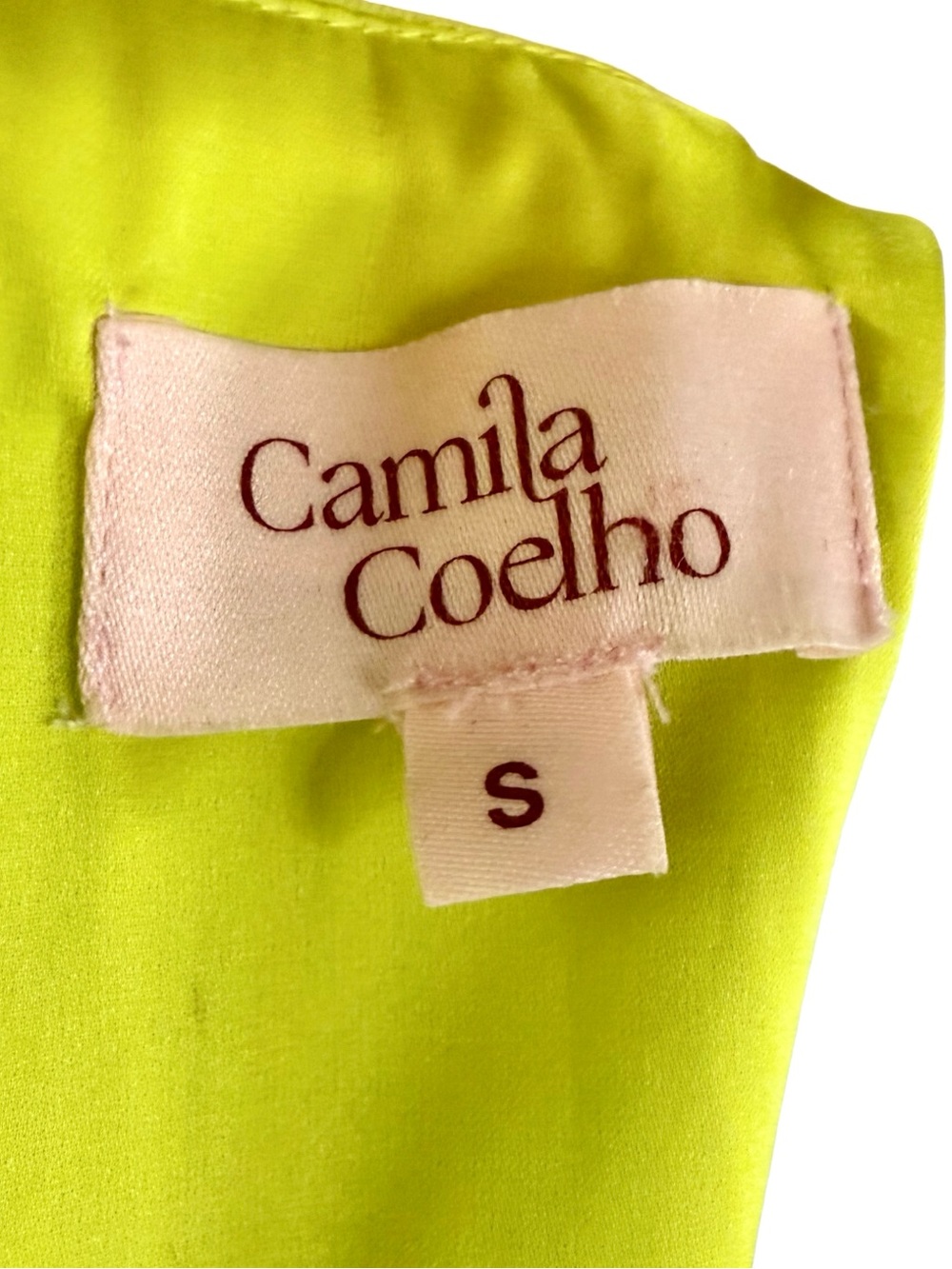 Camila Coelho Sara Mini Dress Lime Cutout Chain Detail Size S - Picture 6 of 7